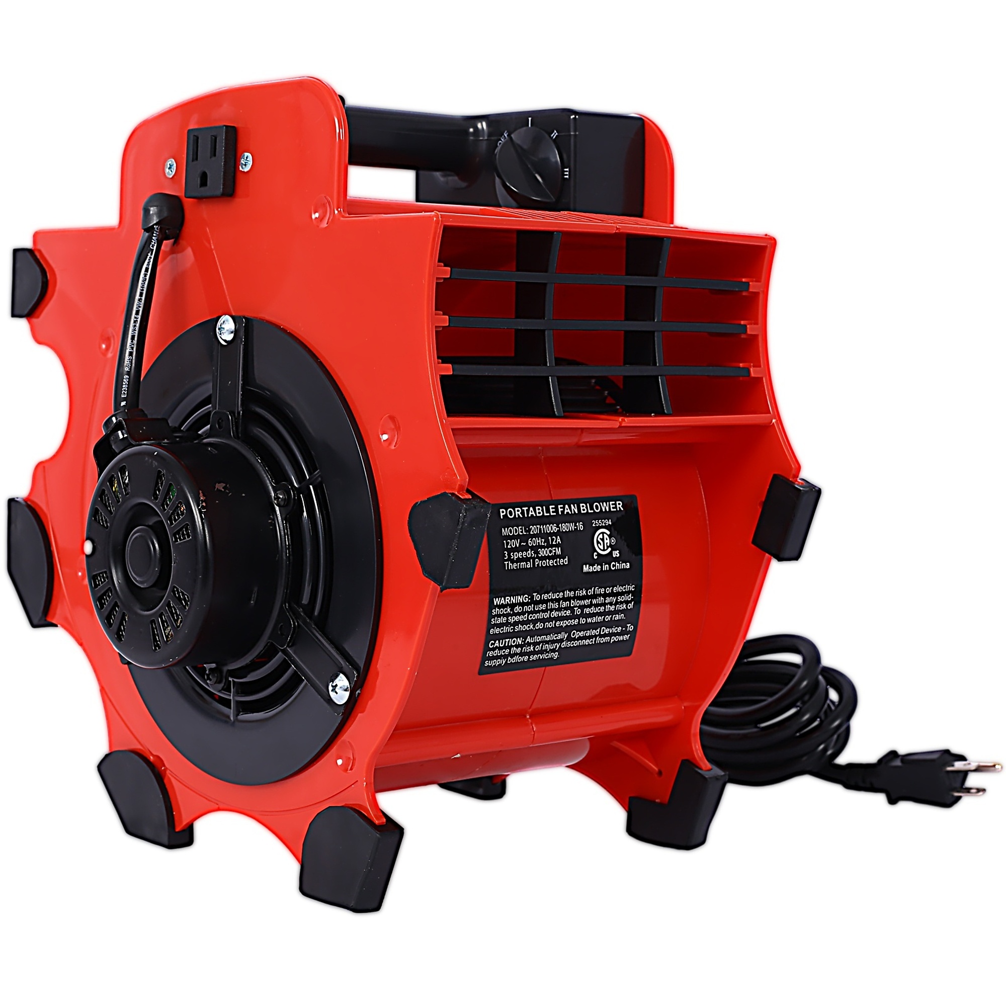 EdenDirect Carpet Dryer Blower Fan — 3-Speed, Heavy-Duty, 4 Angles, Model# NTE-W465759